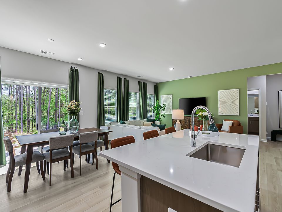 Kitchen in the Chatham floorplan at a Meritage Homes community in Zebulon, NC.