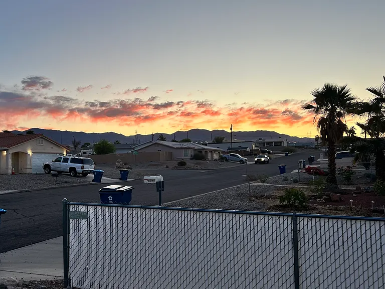 Facing East (in front of the home) at dawn