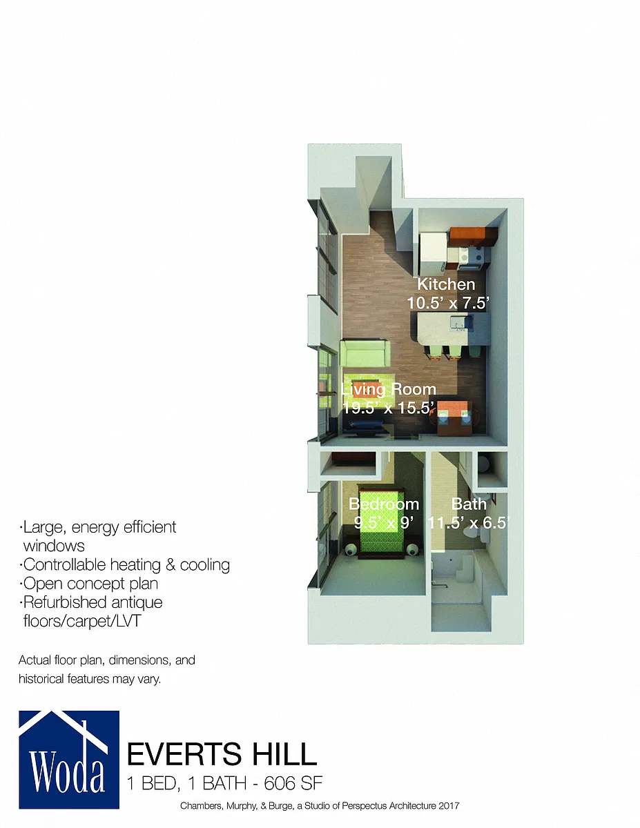 Floor plan 1 Bedroom