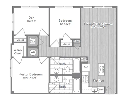 Floor plan C1 - Three Bedroom