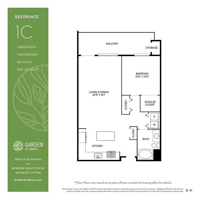 Floor plan 1C