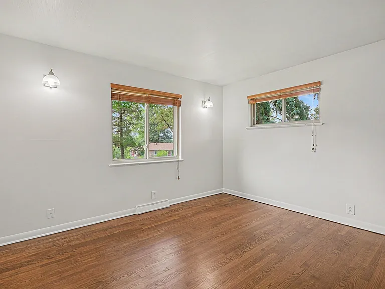 Main level bedroom #1 with beautiful view of the Castle Rock