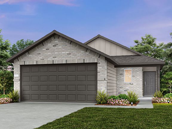 The Llano, a one-story home with 2-car garage, showing home exterior LS103