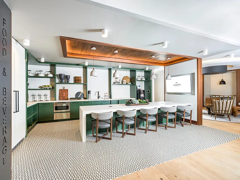 Tucked within the coworking lounge, this hospitality-inspired kitchen keeps you fueled and connected_without ever leaving your workspace.