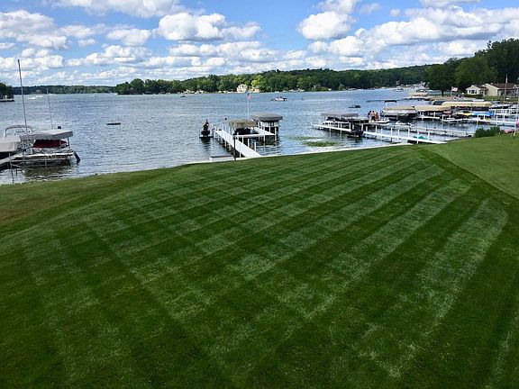 Large lawn w/drainage tiles.