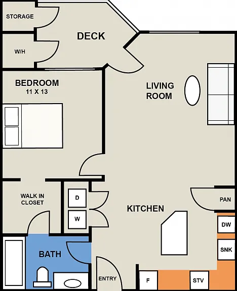 The Draper 1 Bedroom/1 Bath The Draper 1 Bedroom/1 Bath