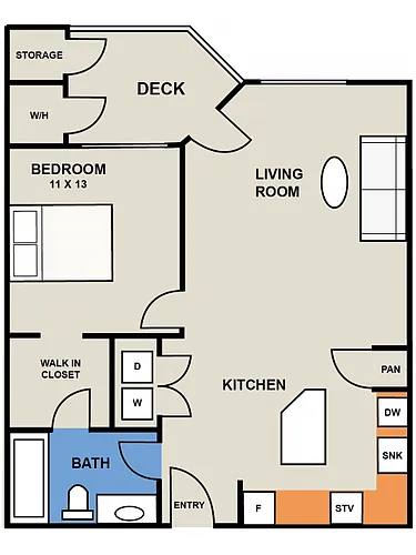 Floor plan The Draper- East