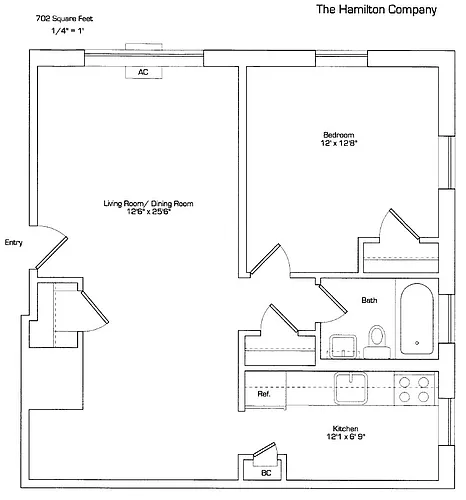 Floor plan One Bedroom