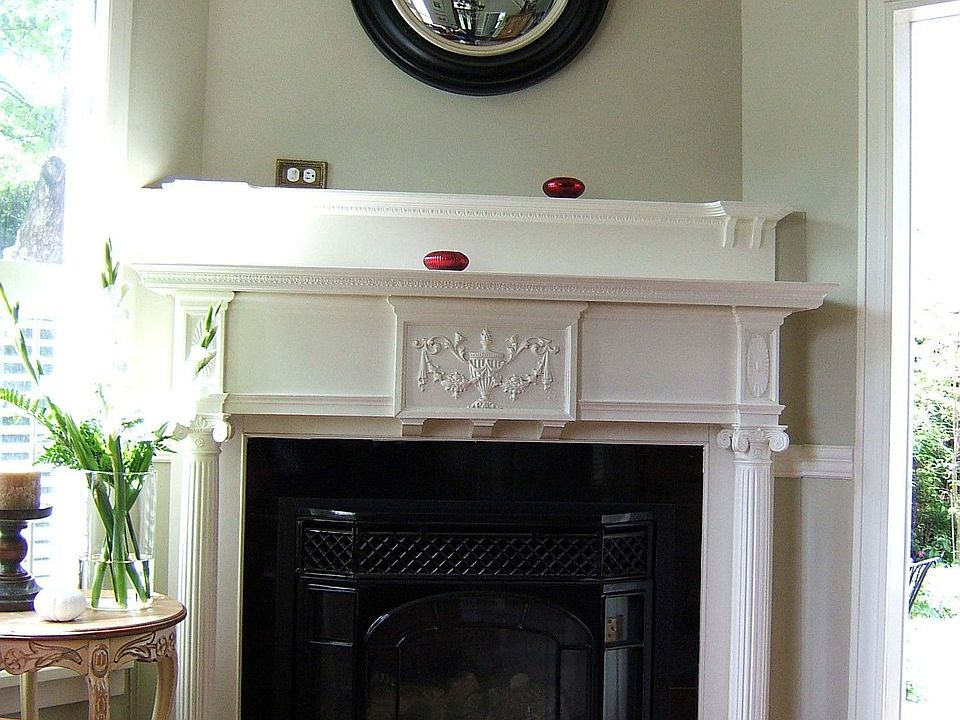 Antique Double Mantel with Gas Fireplace