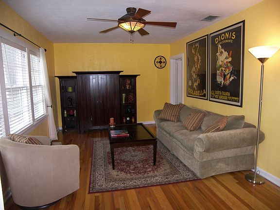 Large living room with hardwood floors