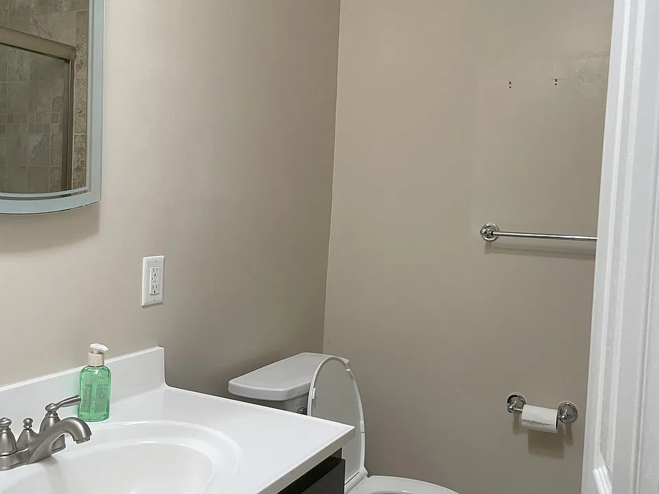 Bathroom with skylight.
