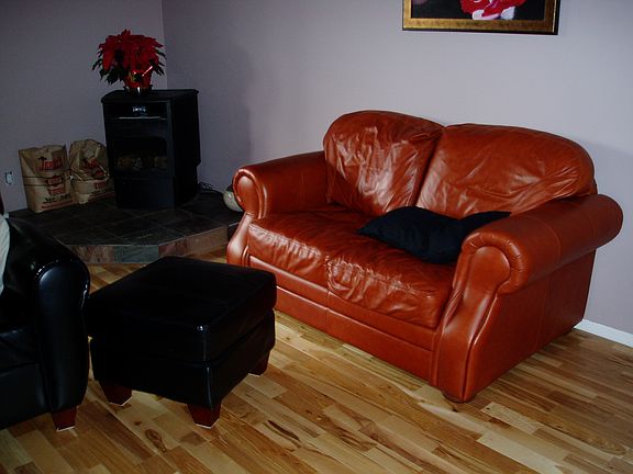 Working pellet stove