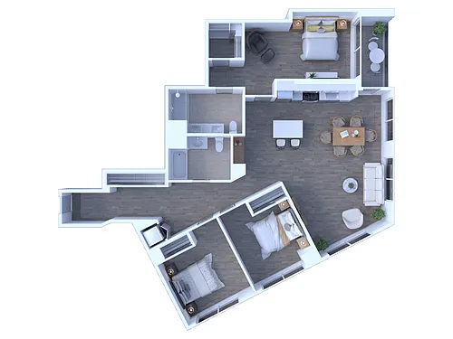 Floor plan Three Bedroom C1