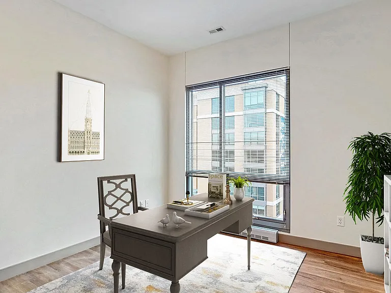 Work from home with ease in this bright, inspiring space with city views.