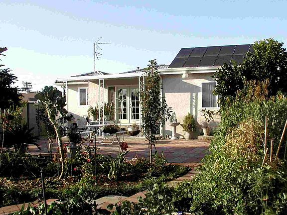 yard & solar elec panels