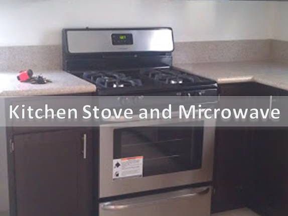 Kitchen Stove and Microwave