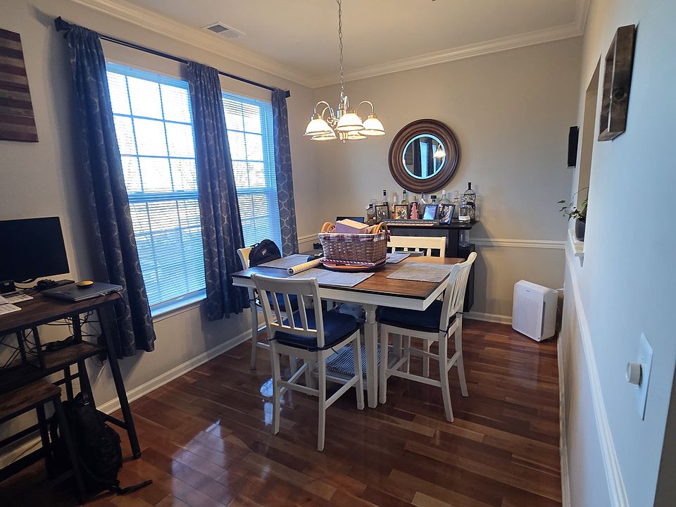 Dining room with open floor plan