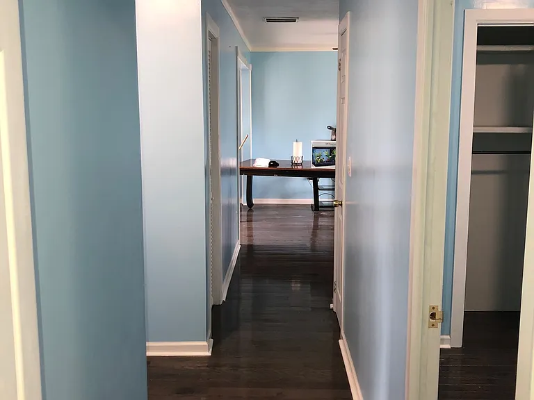 Wallway facing living room