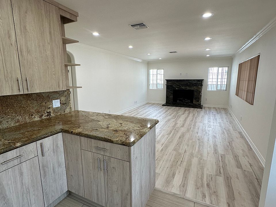 Living room & part of kitchen