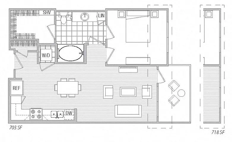 Floor plan 1X1 D4-E