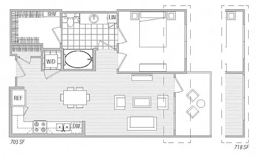 Floor plan 1X1 D4-E