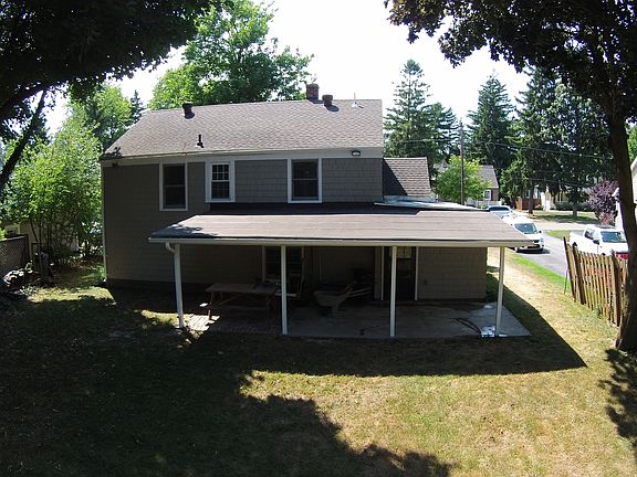 Covered patio and back yard