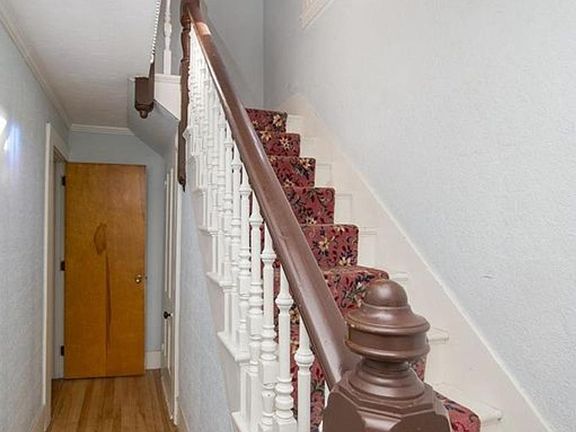 Private entrance with stained glass window