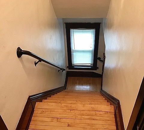Upper hall- maple flooring