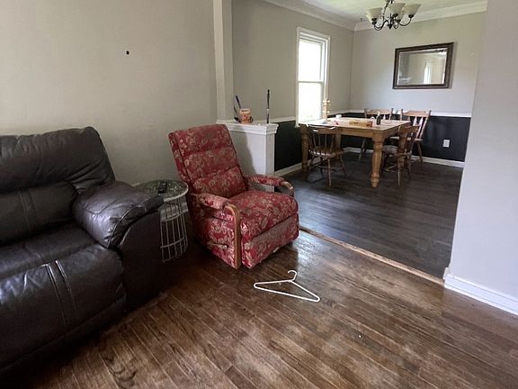 example of living room and dining room space