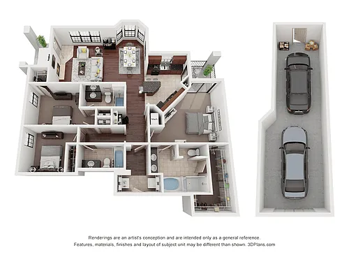 Floor plan C2 - Attached Garage