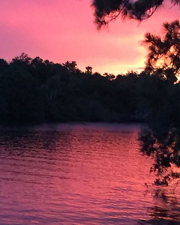 SUNSET FROM COVERED DECK