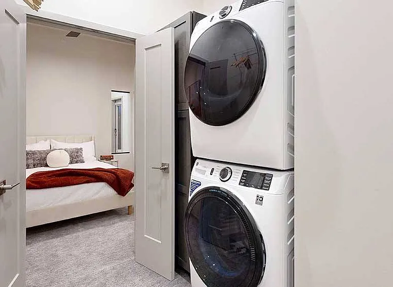 No laundromat runs hereeven our studios comes fully equipped.