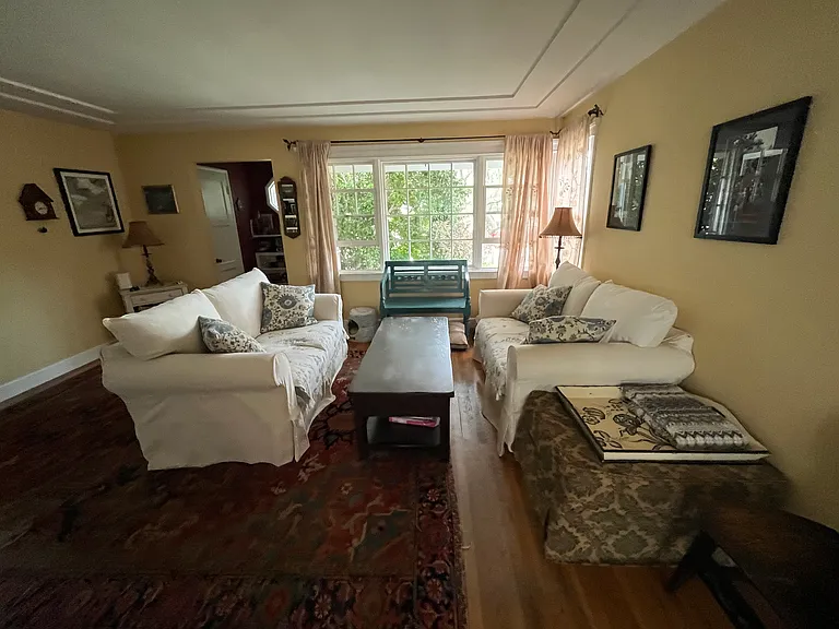 Living room at front of house.