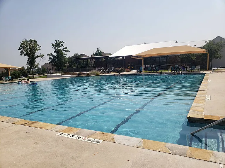 Upper pool with swim lanes