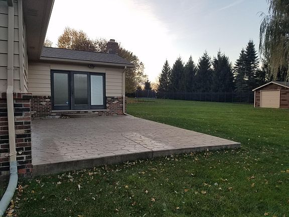 Back Patio with Stamped Concrete.