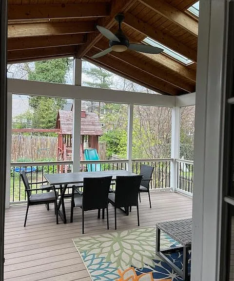 large screened porch