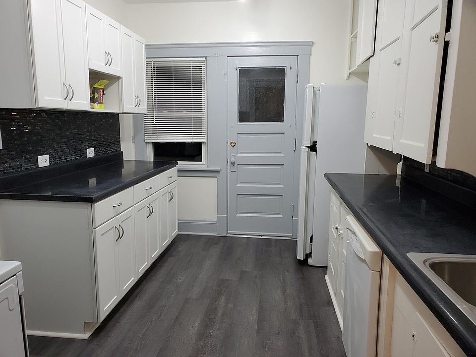 Kitchen looking towards back of building