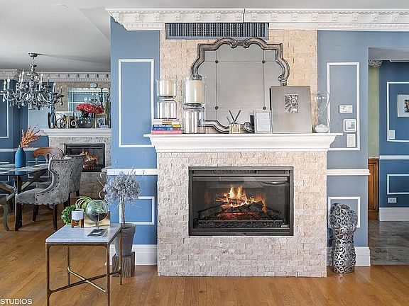 Living room fireplace