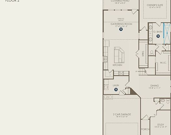 Woodland Floor Plan, Quick Move-in Home, Floor 1