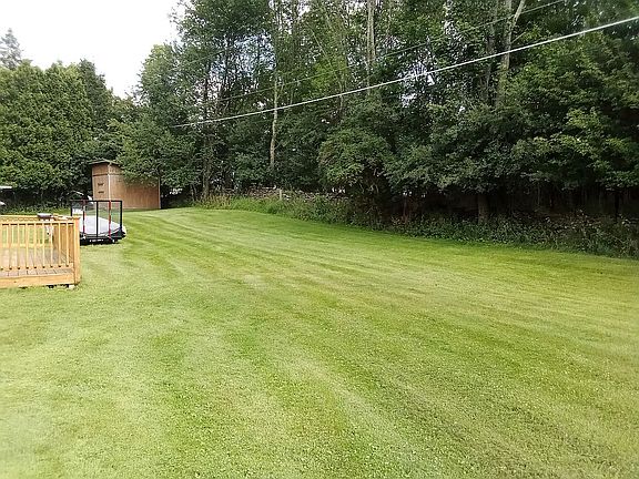 wooded acres in back of yard