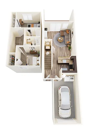 Floor plan 2 x 2.5 Townhouse