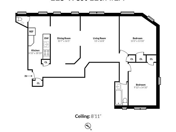 2nd image of 225 W 12th St APT 2A