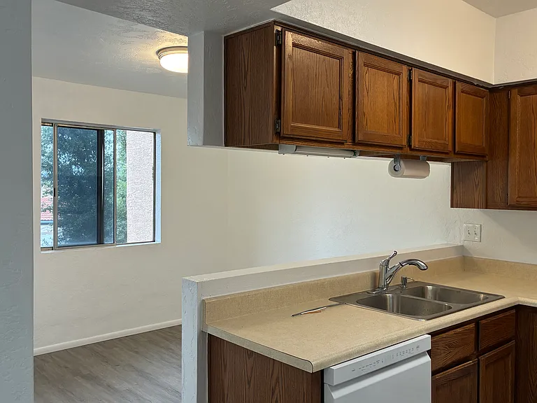 Upstairs kitchen and dining area