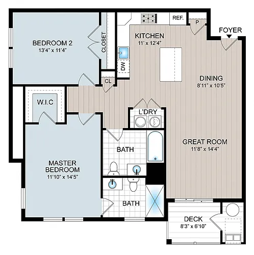 Floor plan 2 Bedroom 2 Bathroom S Elevator