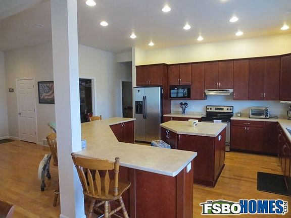 Kitchen with maple cabinets