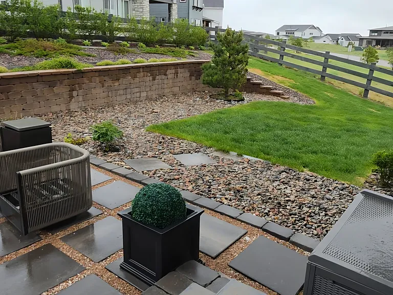 Backyard. Weekly maintenance paid by the owner