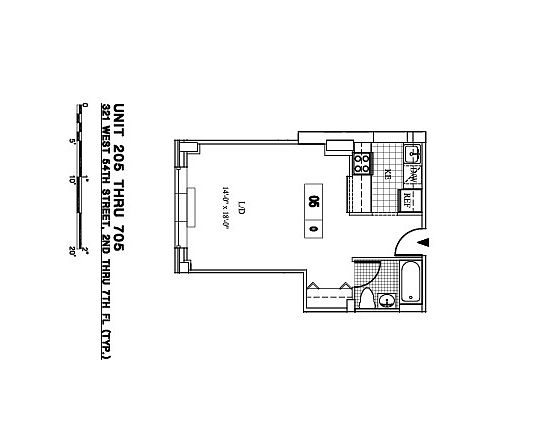 2nd image of 321 W 54th St APT 705