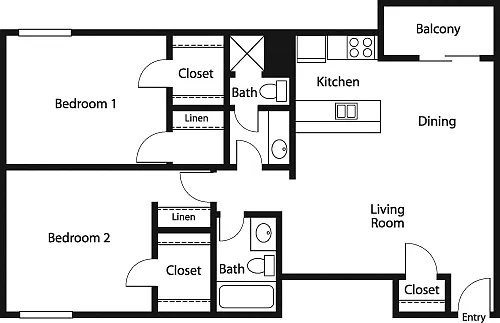 Floor plan 2B
