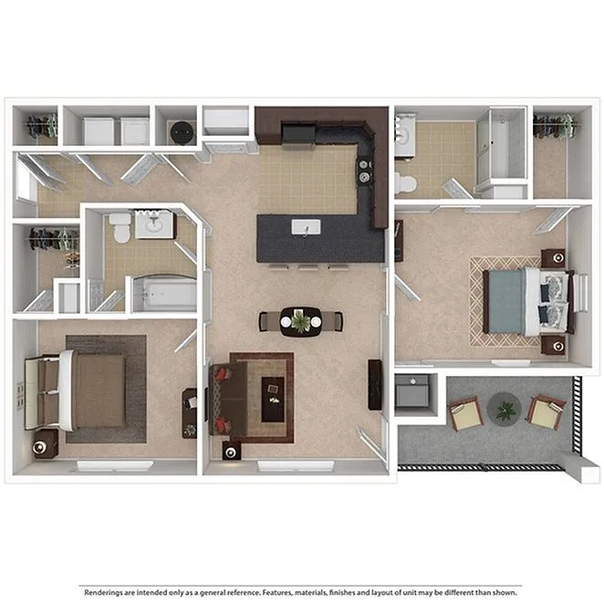Floor plan 2 Bedroom Alt