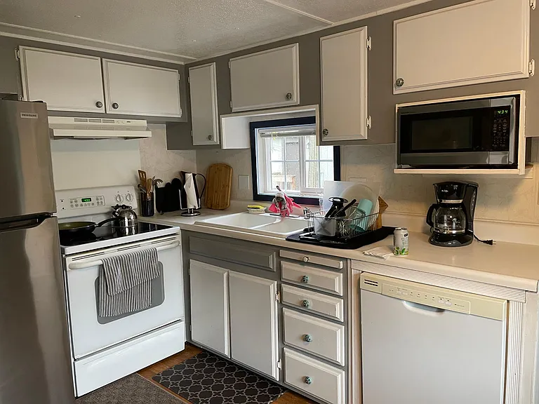 Kitchen with lots of cabinets and storage